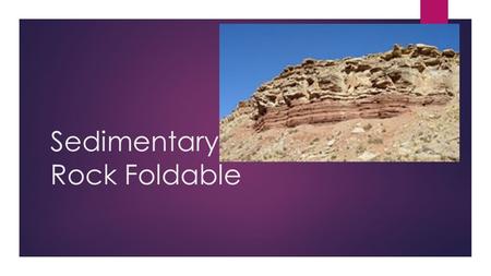 Sedimentary Rock Foldable