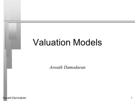Valuation Models Aswath Damodaran