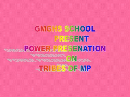 GMGHS SCHOOL PRESENT POWER PRESENATION ON TRIBES OF MP.