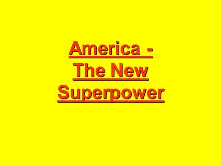 America - The New Superpower. Post-War Problems Europe wanted Central Powers to pay reparations for damage caused during war Europe wanted to take all.