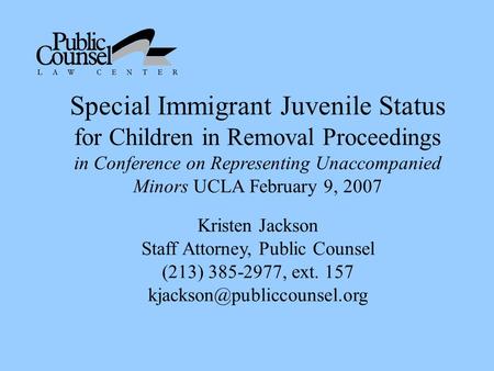 Special Immigrant Juvenile Status