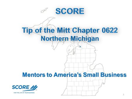 Mentors to America’s Small Business 1. Established in 1964 2 SCORE is: a nonprofit association dedicated to small business education focused small business.