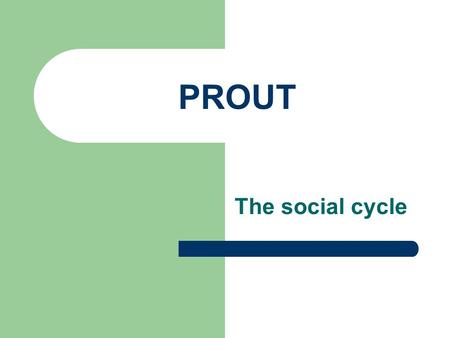 PROUT The social cycle. Prout Prout stands for Progressive Utilization Theory. According to Prout all the resources from humanity and the universe should.