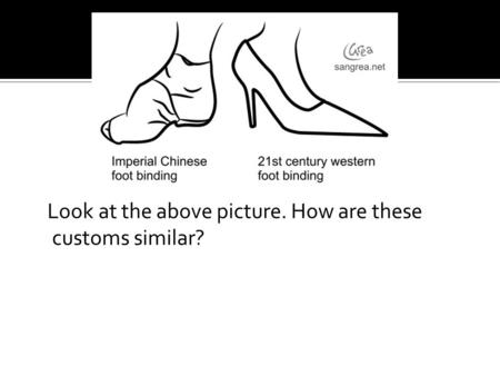 Look at the above picture. How are these customs similar?