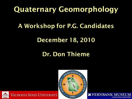 Quaternary Geomorphology