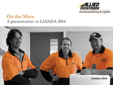 On the Move A presentation to LIANZA 2014 October 2014.