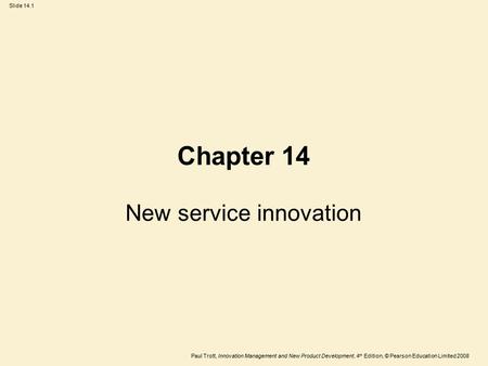 New service innovation