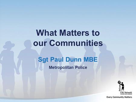 What Matters to our Communities