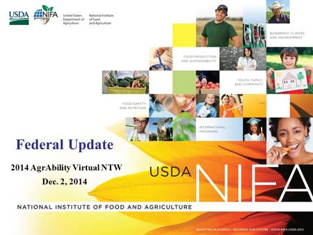 Federal Update 2014 AgrAbility Virtual NTW Dec. 2, 2014.
