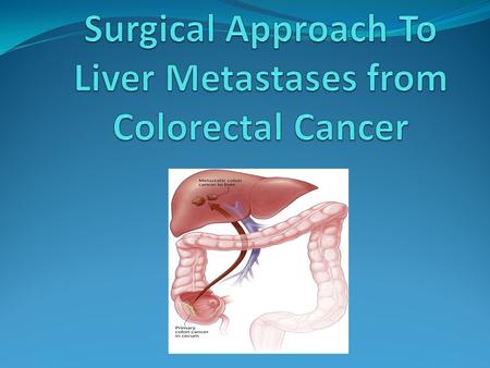 The latest changes in surgery of liver metastatic colorectal cancer. Preoperative evaluation of the patient with hepatic metastases Treatment of liver.