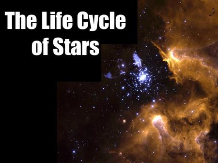 The Life Cycle of Stars. If you were preparing a timeline of your life, what would you include?