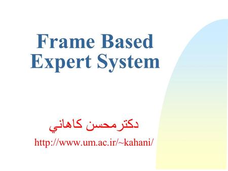 Frame Based Expert System