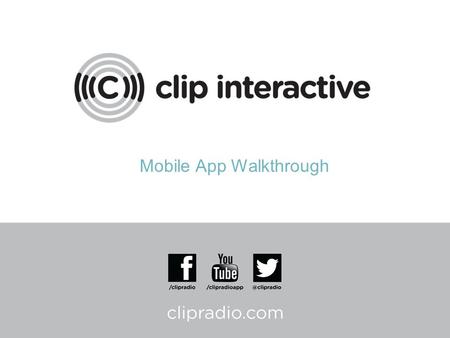 Mobile App Walkthrough. See the Station 2 3 Once a user opens the app, they are taken to that station’s feed 100% interactive feed of playlist history,