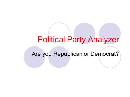 Political Party Analyzer