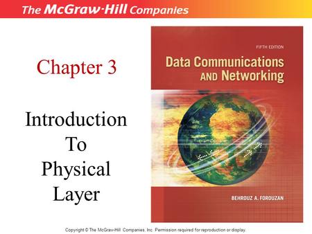 Chapter 3 Introduction To Physical Layer 1.# 1