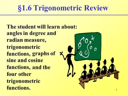 §1.6 Trigonometric Review