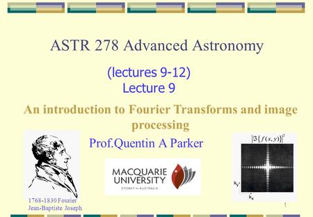 ASTR 278 Advanced Astronomy