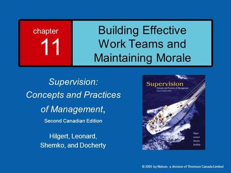 Building Effective Work Teams and Maintaining Morale