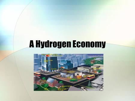 A Hydrogen Economy. Agenda A Hydrogen Vision of the Future Hydrogen Systems Producing Hydrogen Storing and Transporting Hydrogen Hydrogen Fueled Transport.
