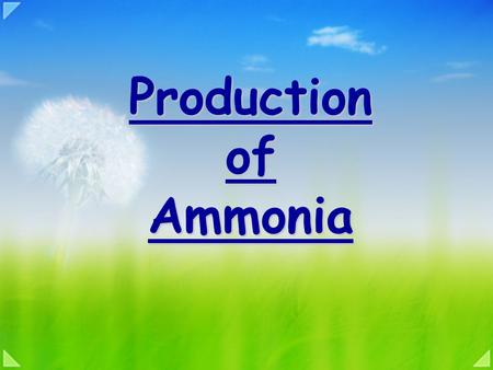 Production of Ammonia Aims Explain the conditions in which NO 2 can be formed Describe the Ostwald process.