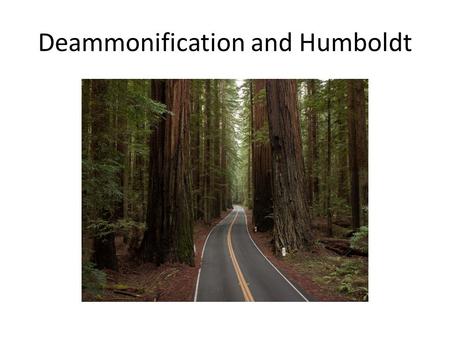 Deammonification and Humboldt. Treatment Process.