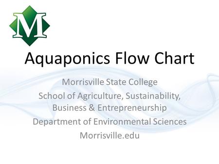 Aquaponics Flow Chart Morrisville State College