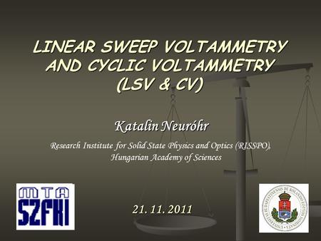 LINEAR SWEEP VOLTAMMETRY AND CYCLIC VOLTAMMETRY