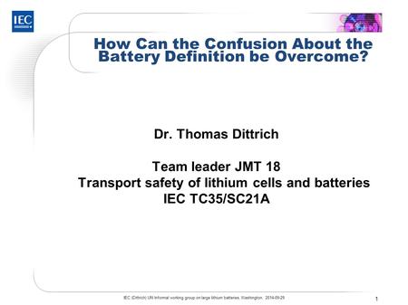 How Can the Confusion About the Battery Definition be Overcome?