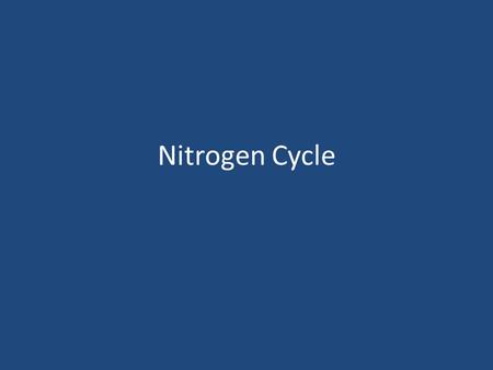 Nitrogen Cycle. The nitrogen cycle represents one of the most important nutrient cycles found in terrestrial ecosystems (Figure 9s-1). Nitrogen is used.