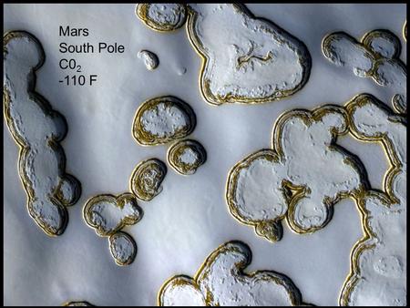 Copyright © 2010 Pearson Education, Inc. Mars South Pole C0 2 -110 F.