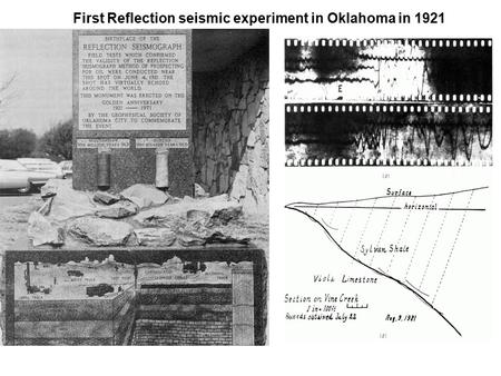 First Reflection seismic experiment in Oklahoma in 1921