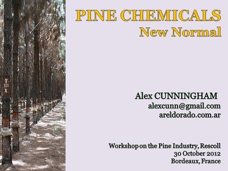 PINE CHEMICALS New Normal Alex CUNNINGHAM