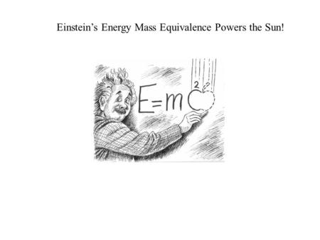 Einstein’s Energy Mass Equivalence Powers the Sun!