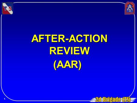AFTER-ACTION REVIEW (AAR)