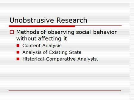 1.Content Analysis  Study of recorded human communication to answer the questions generally answered through communications research: Who says what to.