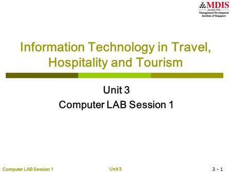 Information Technology in Travel, Hospitality and Tourism