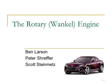 The Rotary (Wankel) Engine