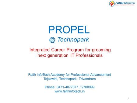 Technopark Integrated Career Program for grooming