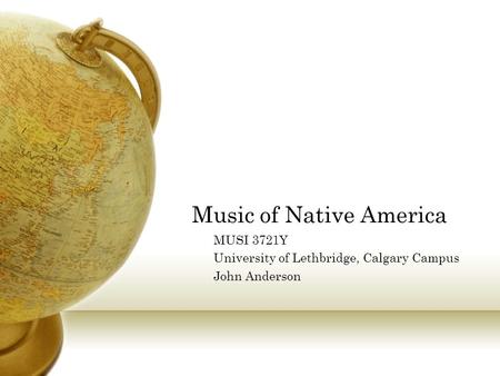 Music of Native America