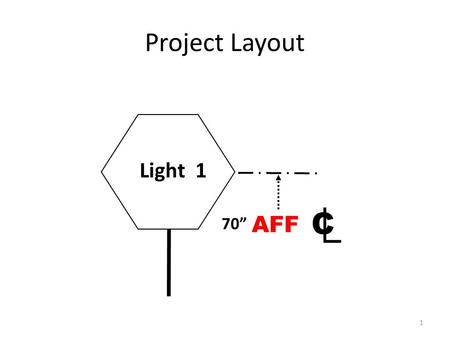 1 Light 1 C 70” Project Layout AFF. AFF is the abbreviation for 2 1.After first fire 2.Above finished floor 3.Above flat floor 4.At first floor 5.Average.