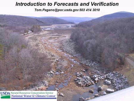 1 of 30 503 414 3010 Introduction to Forecasts and Verification.