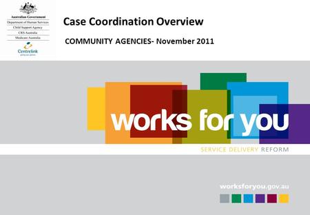 DRAFT 11 Case Coordination Overview COMMUNITY AGENCIES- November 2011.