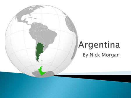 By Nick Morgan.  Lionel Messi is from Argentina.  They are amazing at soccer.  It has various climates and landforms.  They have tropical animals.