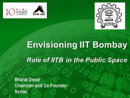Envisioning IIT Bombay Role of IITB in the Public Space.