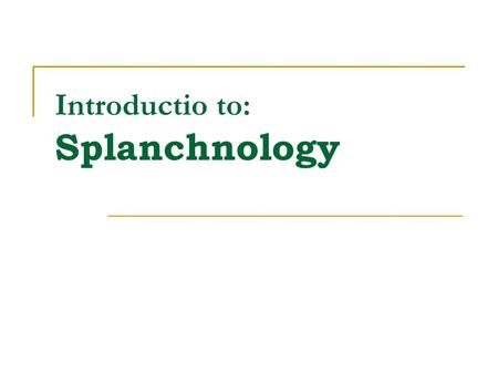 Introductio to: Splanchnology. Composition:  Alimentary system 消化系统  Respiratory system 呼吸系统  Urinary system 泌尿系统  Reproductive system 生殖系统 Characters.
