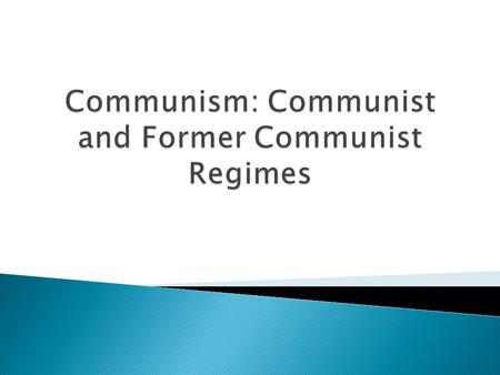 1) Marxism 2) Leninism 3) Stalinism 4) Maoism 5) The Crisis of Communism.