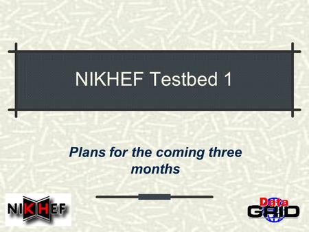 NIKHEF Testbed 1 Plans for the coming three months.