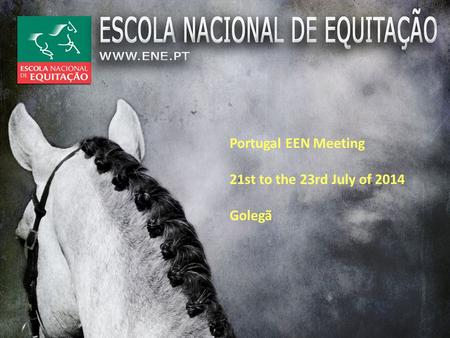 Portugal EEN Meeting 21st to the 23rd July of 2014 Golegã.