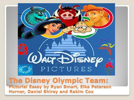 The Disney Olympic Team: Pictorial Essay by Ryan Smart, Elka Peterson Horner, Daniel Shirey and Rakim Cox.