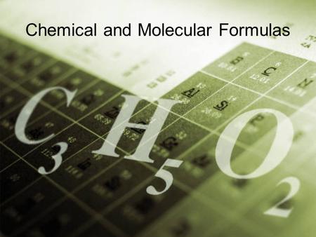 Chemical and Molecular Formulas. Q: How can two elements combine to form more than one chemical compound? A: Letters of the alphabet can be combined in.